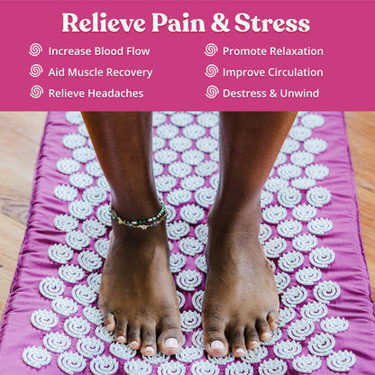 Spirol Acupressure Mat & Pillow Set – Back, Neck & Shoulder Pain Relief