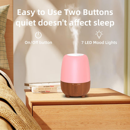 SPLITSKY 150ML Rechargeable Essential Oil Diffuser – Cordless, USB-C, 7-Color LED, 7h Run Time