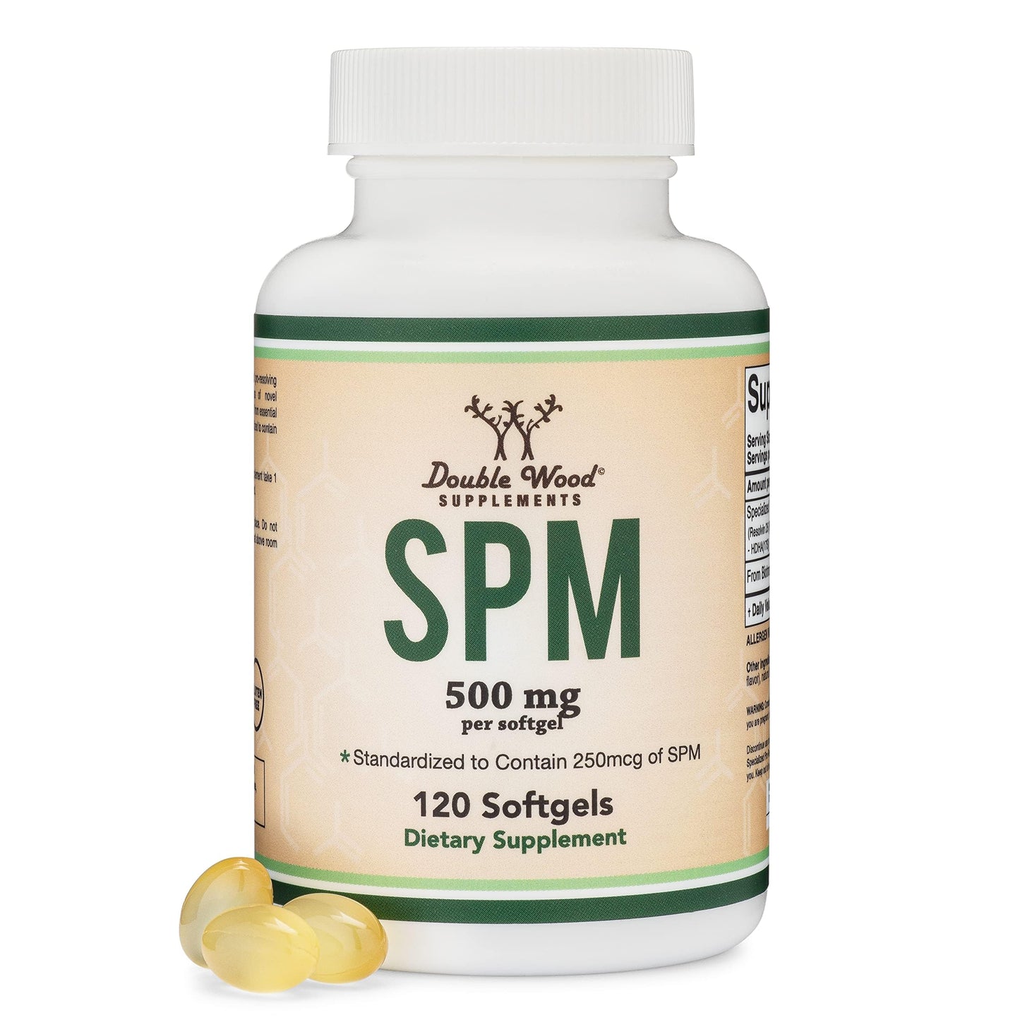 Double Wood SPM Max: 120 Softgels, 500mg | Specialized Pro-Resolving Mediators
