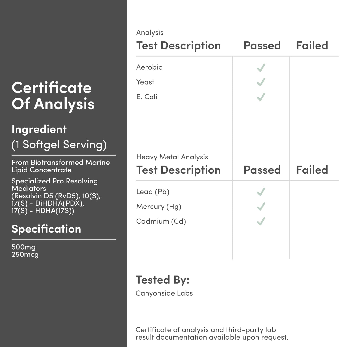 Double Wood SPM Max: 120 Softgels, 500mg | Specialized Pro-Resolving Mediators