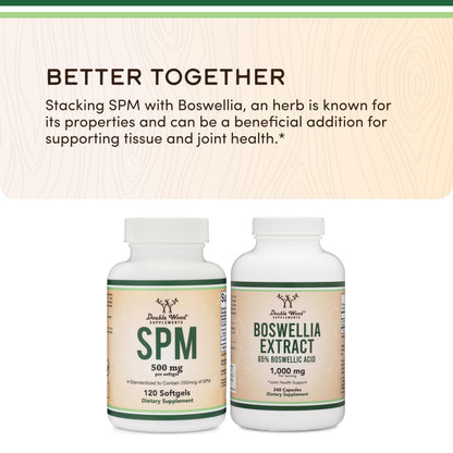 Double Wood SPM Max: 120 Softgels, 500mg | Specialized Pro-Resolving Mediators