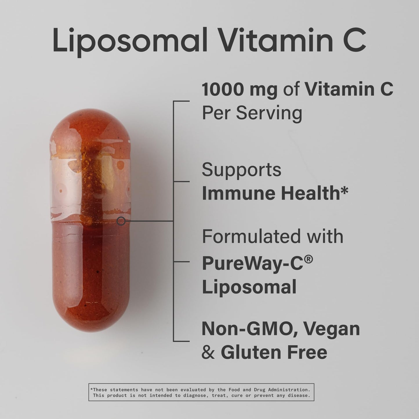 Sports Research High Potency Liposomal Vitamin C 1000 mg – Vegan, Non-GMO, Gluten Free | 180 Veggie Capsules