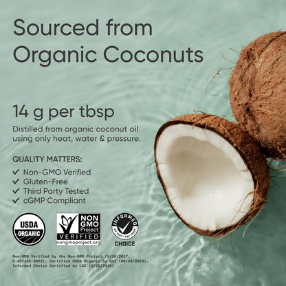 Sports Research Keto MCT Oil from Organic Coconuts – C8, C10, C12 – Unflavored (128 oz)