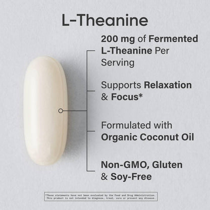 Sports Research L-Theanine 200mg with Organic Coconut Oil | Suntheanine