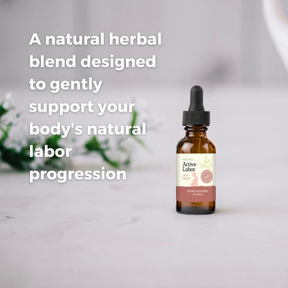 SPRIGS Active Labor 1 Oz – Herbal Birth Support Tincture with Blue Cohosh, Red Raspberry Leaf & Motherwort