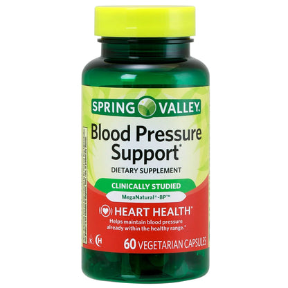 Spring Valley Blood Pressure Support, 60 Capsules | A to Zinc with LUAL