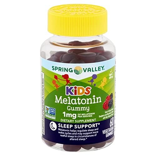 Spring Valley Vegetarian Melatonin Gummies for Kids – Sleep Support (60 Ct) + Your Vitamin Guide