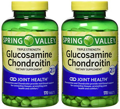 Spring Valley Glucosamine Chondroitin Triple Strength – 340 Tablets Twin Pack