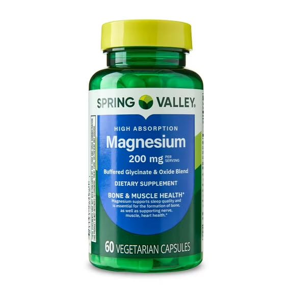 Spring Valley High Absorption Magnesium 200 mg - Sleep Support, 60 Capsules