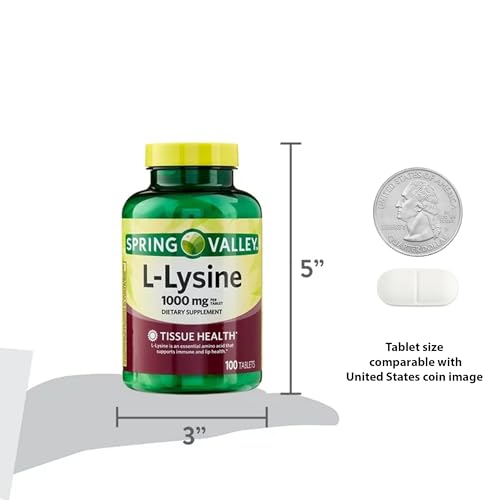 Spring Valley L-Lysine 1000 mg – 100 Tablets | Immune Support