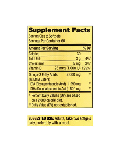 STS Home Spring Valley Omega-3 from Fish Oil 2000 mg Maximum Care — 120 Count
