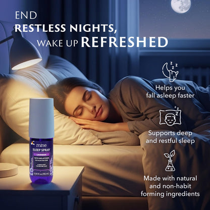Lavender Sleep Spray with Melatonin – Natural Pillow Mist for Relaxing Sleep | Calming Bed Spray