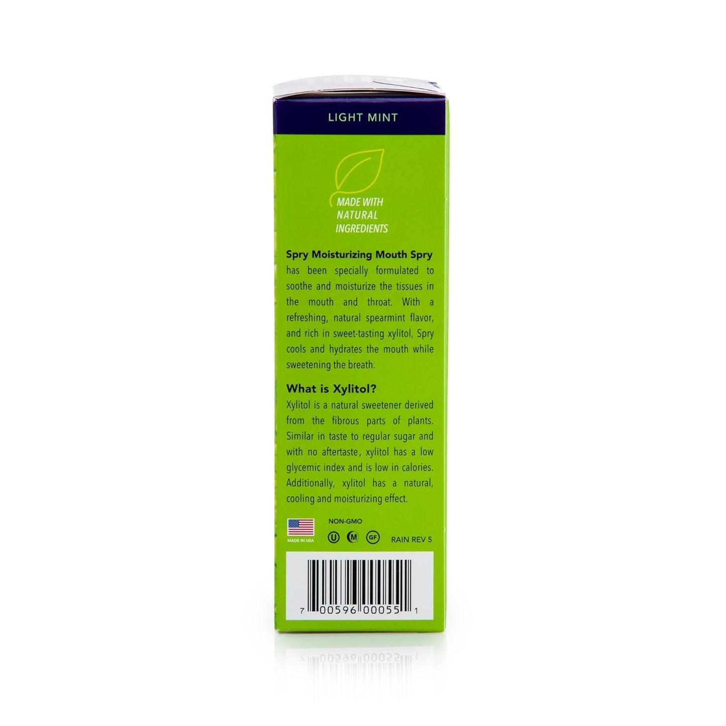 Spry Natural Xylitol Mouth Spray – Moisturizing Dry Mouth, Stop Bad Breath, Spearmint, 4.5 oz (Non-GMO)