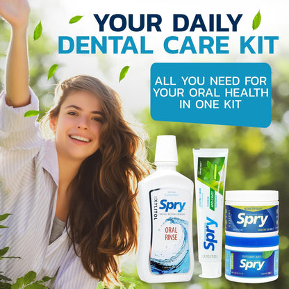 Spry Total Dental Health Kit - All Day Oral Care and Gum Health