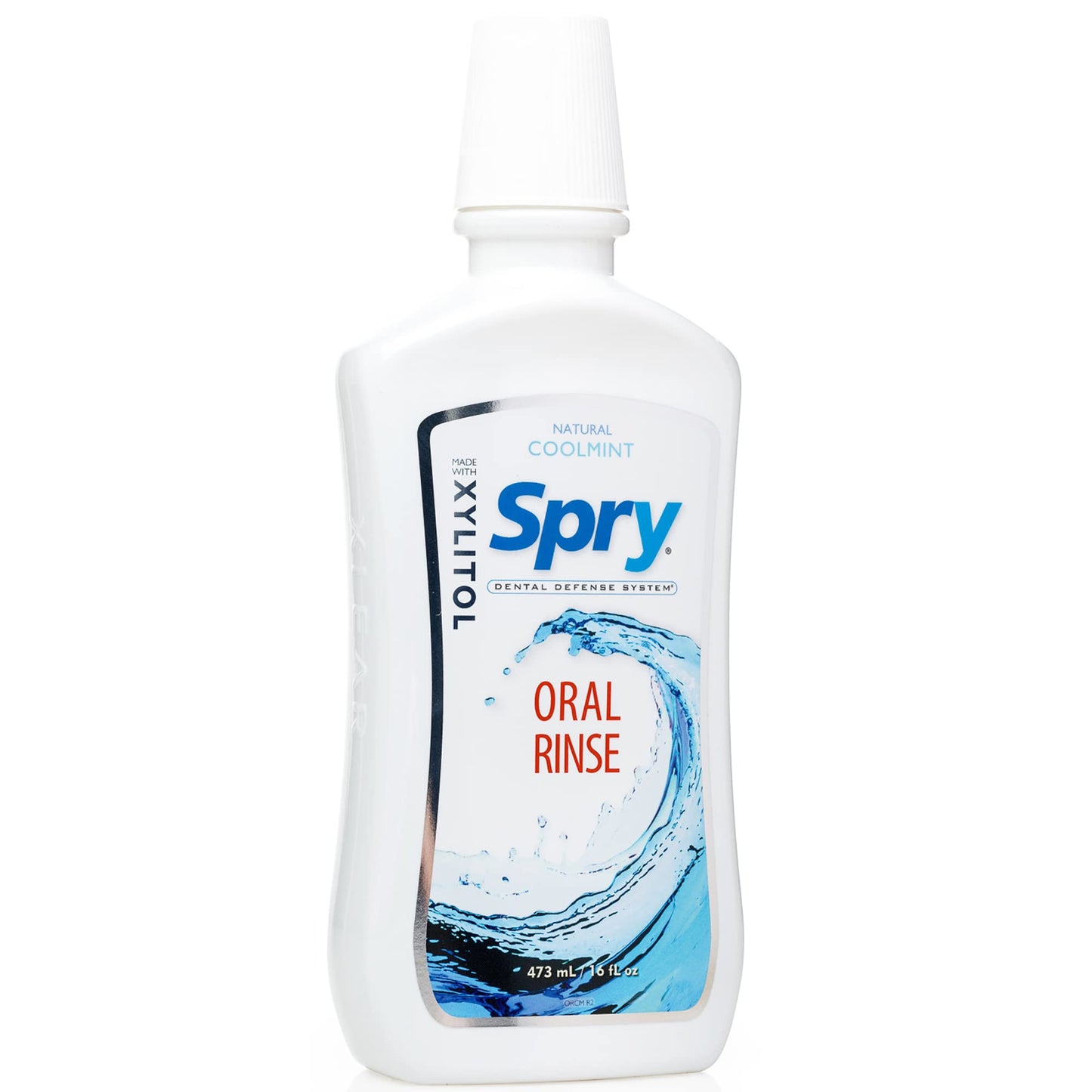 Spry Xylitol Mouthwash Fluoride Free with Enamel Support – Coolmint (2x16 oz)