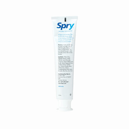 Spry Natural Xylitol Toothpaste 5oz – 6-Pack, Fluoride Free, Gentle for Sensitive Teeth, Peppermint