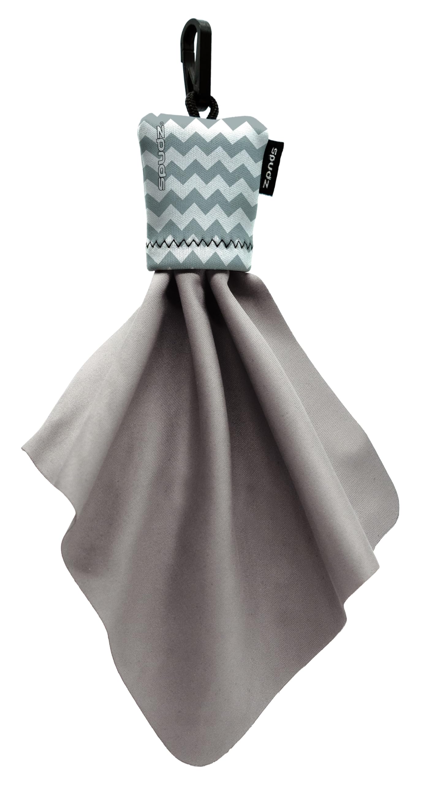 Spudz Microfiber Cloth Screen Cleaner – Premium 6x6 Gray Chevron