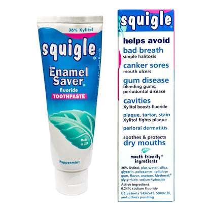 Squigle Enamel Saver Toothpaste (12 Pack) – Canker Sore Prevention & Sensitive Mouth Care