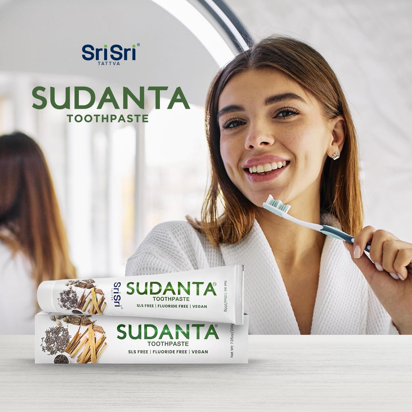 Sri Sri Tattva Sudanta Herbal Toothpaste – SLS Free & Fluoride Free, 200g