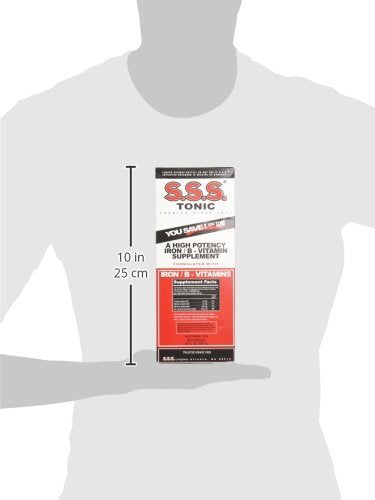 SSS Company S.S.S. Tonic Liquid Large 20 oz – Pack of 3 – Iron-Rich