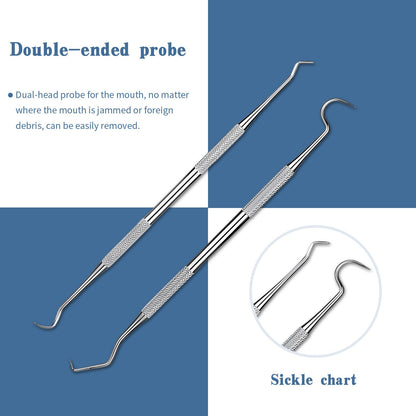6-Piece Dental Tools Set – Stainless Steel Hygiene Kit with Case