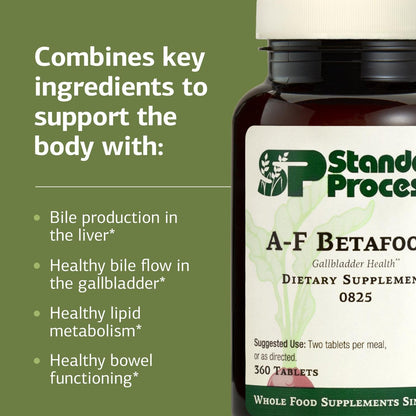 Standard Process A-F Betafood – Gluten-Free Liver & Gallbladder Support with Vitamin A, Iodine & B6