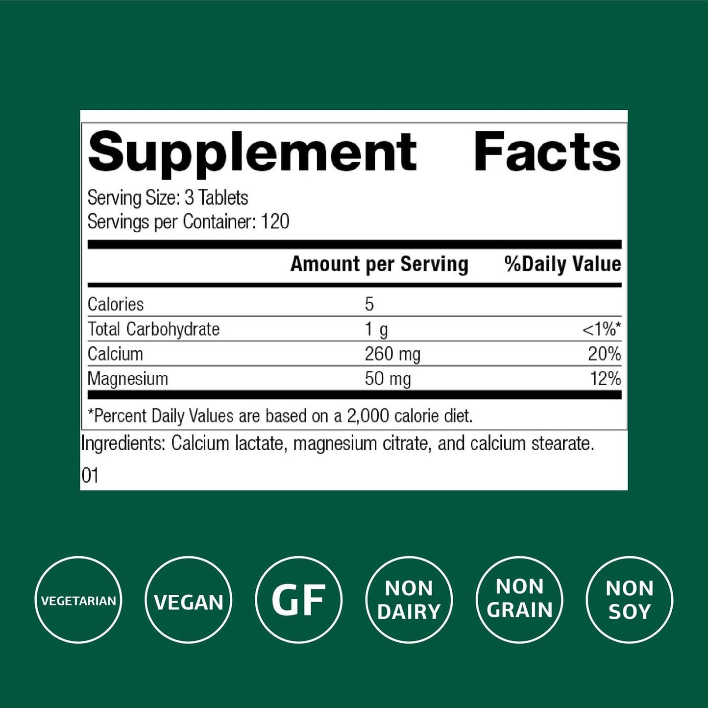 Standard Process Calcium Lactate – Bone & Immune Health Support | Vegan, Gluten-Free, Non-Dairy | 360 Tablets