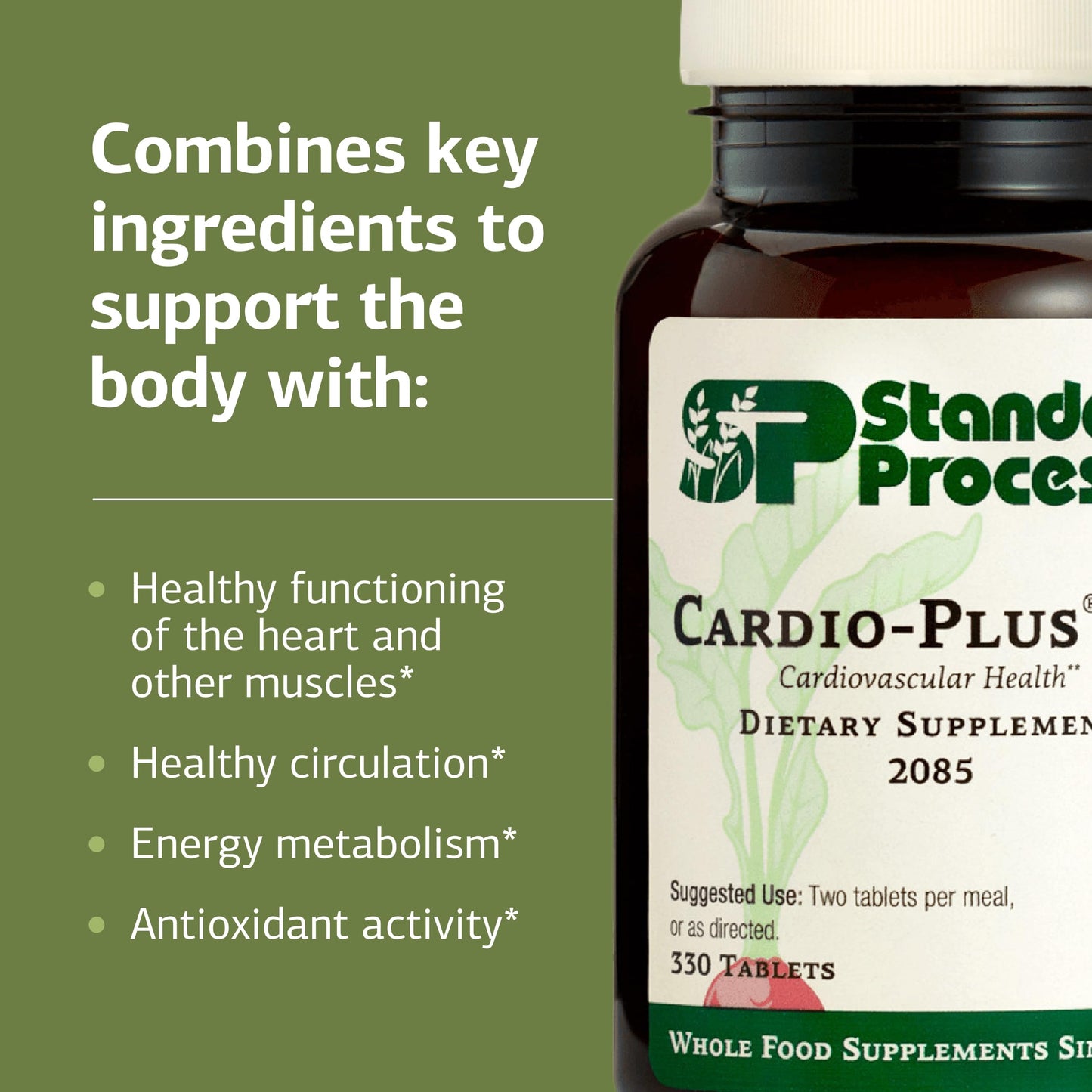 Cardio-Plus GF by Standard Process Inc. – Heart Health & Circulation Support – 330 Tablets