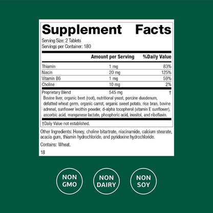 Standard Process Cataplex B – Whole-Food B-Complex for Heart, Metabolism & Cholesterol Support | 360 Tablets