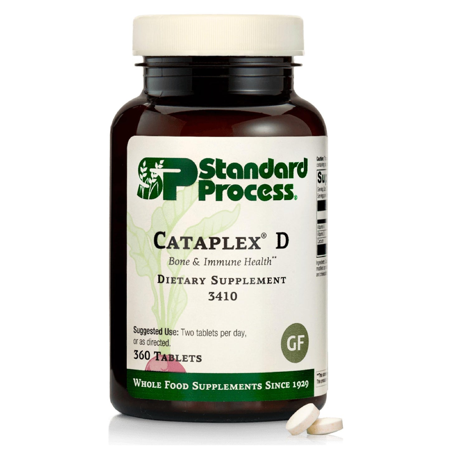 Standard Process Cataplex D - Immune Support, Bone Health & Mineral Absorption - 360 Tablets - Gluten-Free