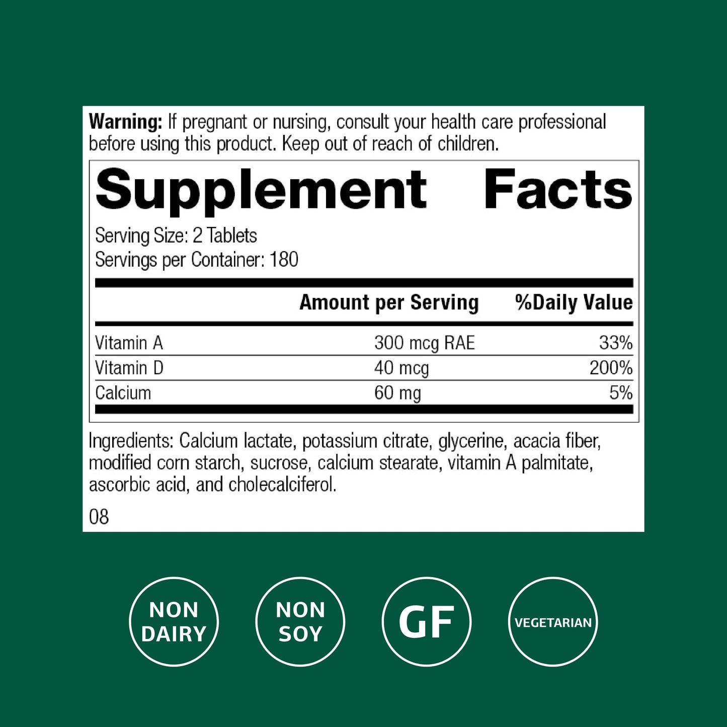 Standard Process Cataplex D - Immune Support, Bone Health & Mineral Absorption - 360 Tablets - Gluten-Free