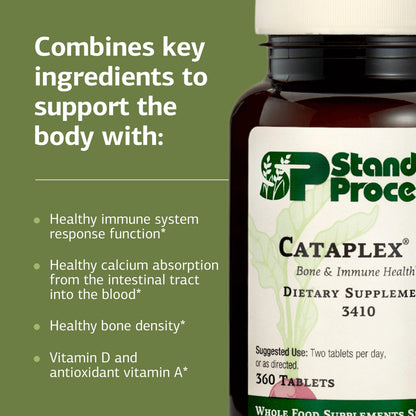 Standard Process Cataplex D - Immune Support, Bone Health & Mineral Absorption - 360 Tablets - Gluten-Free