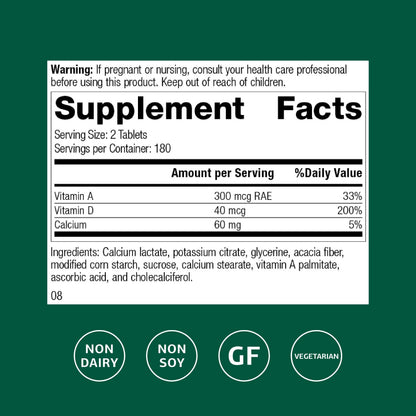 Standard Process Cataplex D - Immune Support, Bone Health & Mineral Absorption - 360 Tablets - Gluten-Free