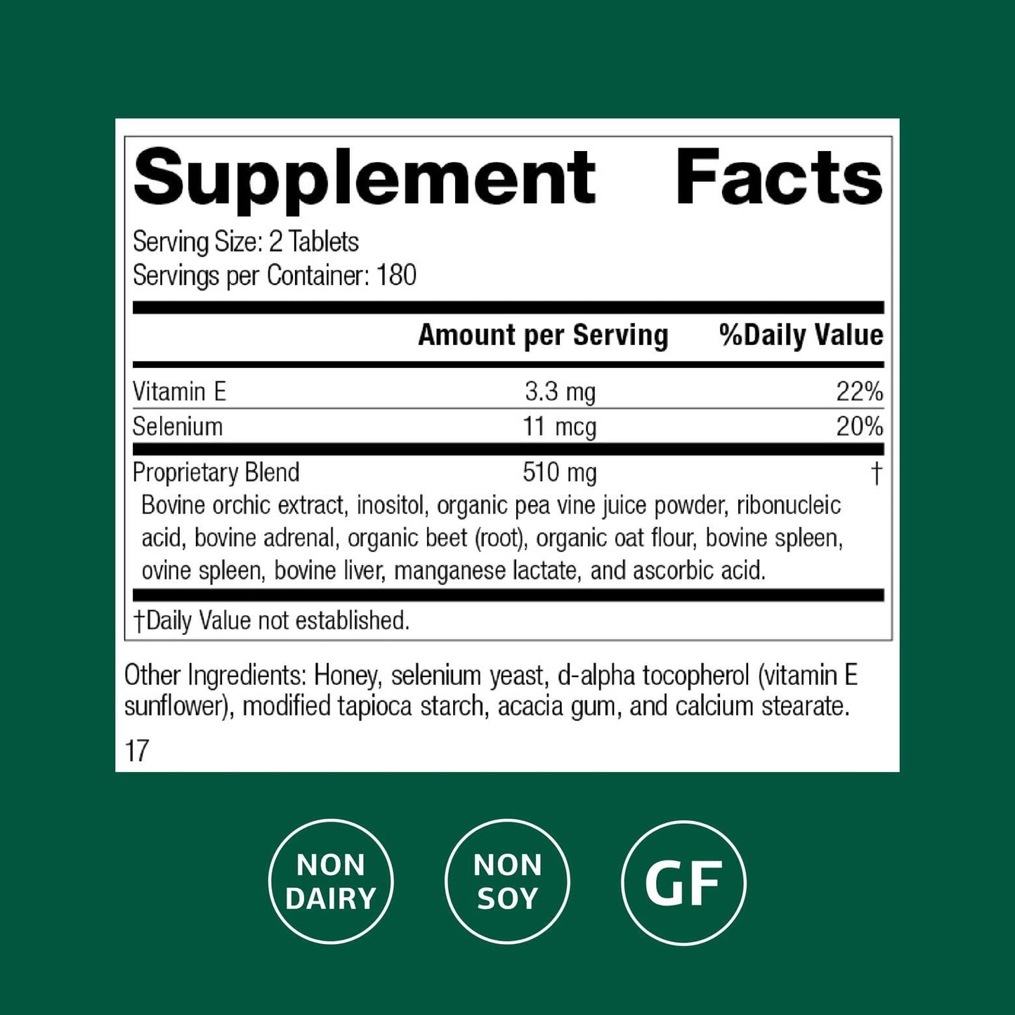 Cataplex E by Standard Process – Thyroid & Endocrine Health, Gluten-Free, 360 Tablets