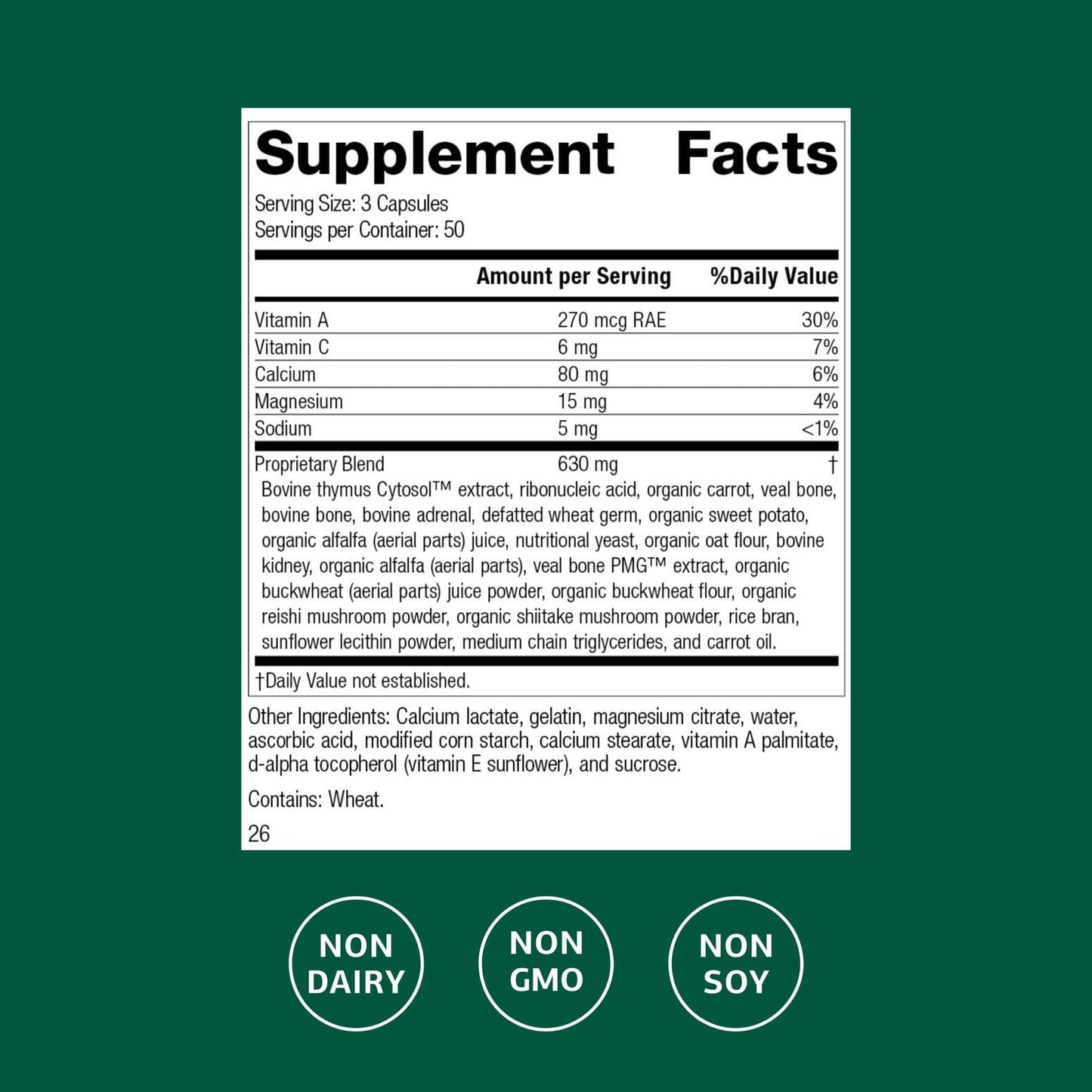 Congaplex Thymus Gland Support - Immune Health Capsule Supplement, 150 Capsules | Standard Process Inc.