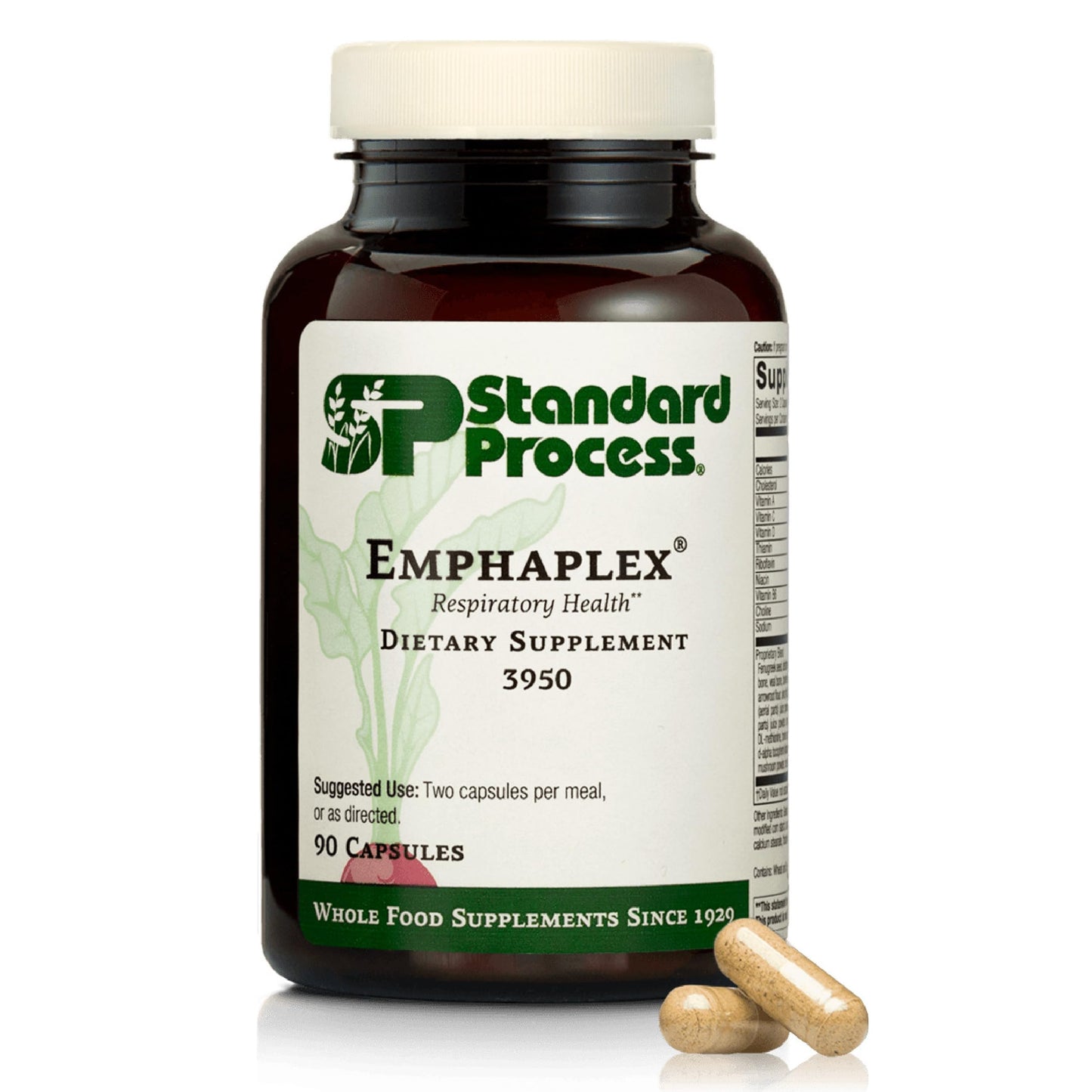 Standard Process Emphaplex | Respiratory Support & Cellular Energy – 90 Capsules (45 Servings)