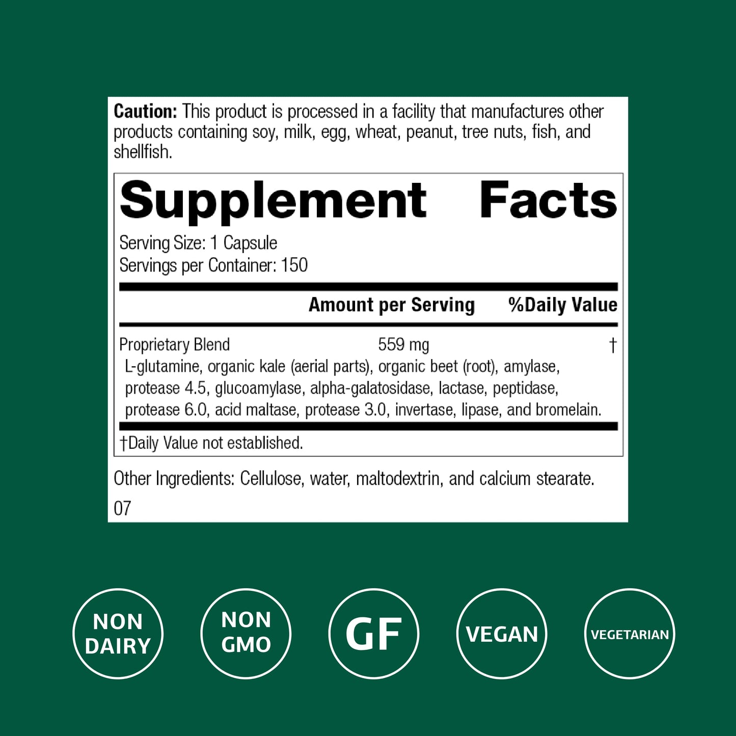 Standard Process Enzycore - 150 Capsules | Digestive Enzyme Support