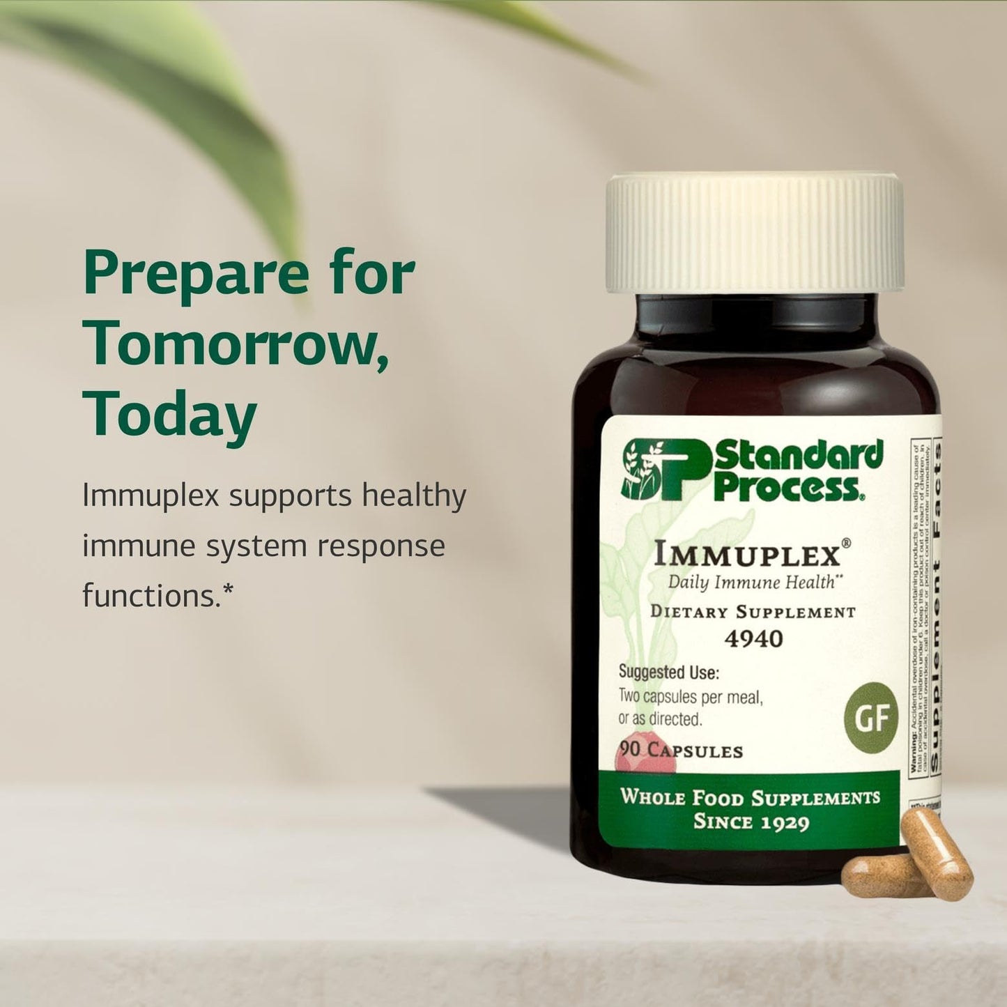 Immuplex by Standard Process Inc. – Daily Immune Support with Folate, Iron, Vitamin C & A (90 Capsules)