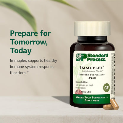 Immuplex by Standard Process Inc. – Daily Immune Support with Folate, Iron, Vitamin C & A (90 Capsules)