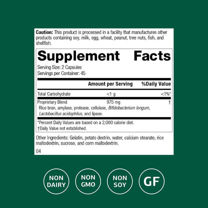 Standard Process Lact-ENZ – Whole Food Immune & Digestive Support, 90 Capsules