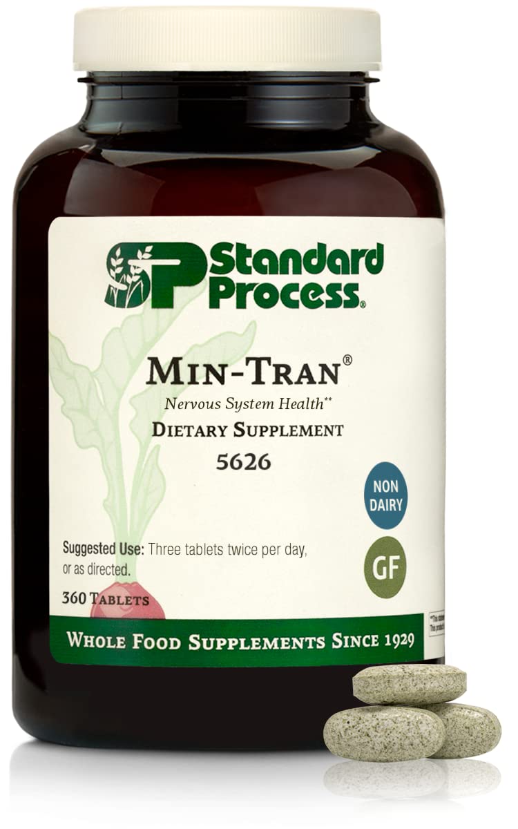 Standard Process Min-Tran — Nervous System Support, Sleep Pathways & Stress Response, 360 Tablets