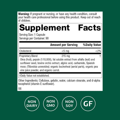 Standard Process Okra Pepsin E3 - Digestive Support for Protein Digestion, 90 Capsules