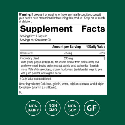 Standard Process Okra Pepsin E3 - Digestive Support for Protein Digestion, 90 Capsules