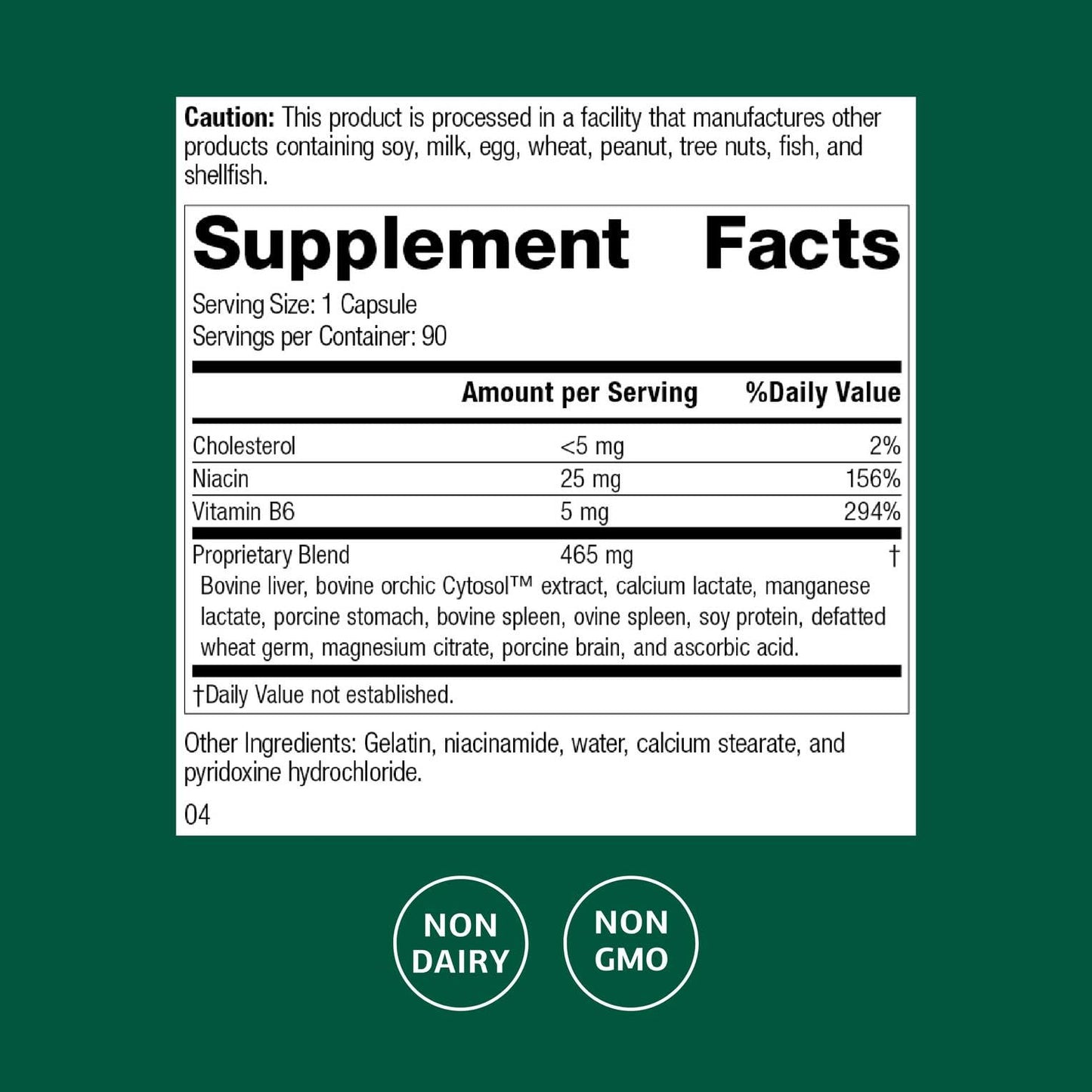 Standard Process Orchex - Whole-Food Nervous System Support, Mental Clarity & Stress Adaptability | 90 Capsules