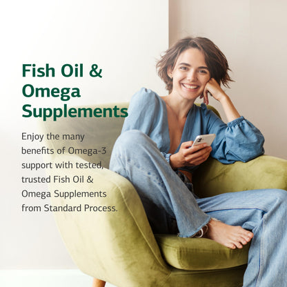 Standard Process Tuna Omega-3 Chewable — DHA Omega-3 for Brain & Eye Health | Gluten-Free & Non-Dairy | 120 Softgels