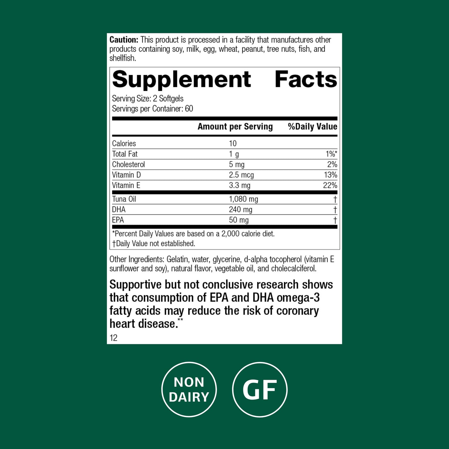 Standard Process Tuna Omega-3 Chewable — DHA Omega-3 for Brain & Eye Health | Gluten-Free & Non-Dairy | 120 Softgels