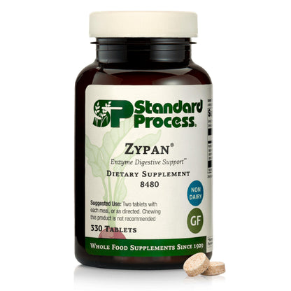 Standard Process Zypan - Digestive Enzyme Support with Pancreatin, Pepsin & HCl | 330 Tablets