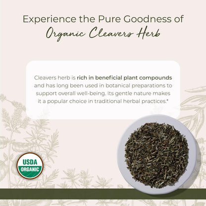 Starwest Botanicals Cleavers Herb Organic - Dried Loose Leaf, 4 oz