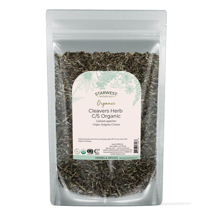Starwest Botanicals Cleavers Herb Organic - Dried Loose Leaf, 4 oz