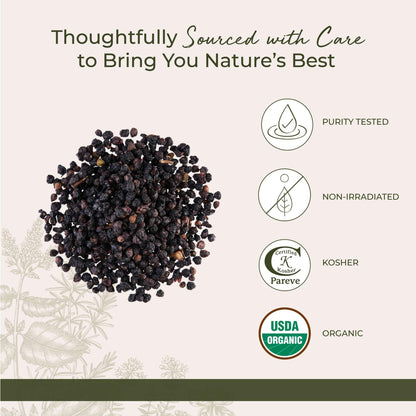 Starwest Botanicals Organic Elderberries – Dried Elderberries for Tea, Syrup & Jam (2 lb Bulk)